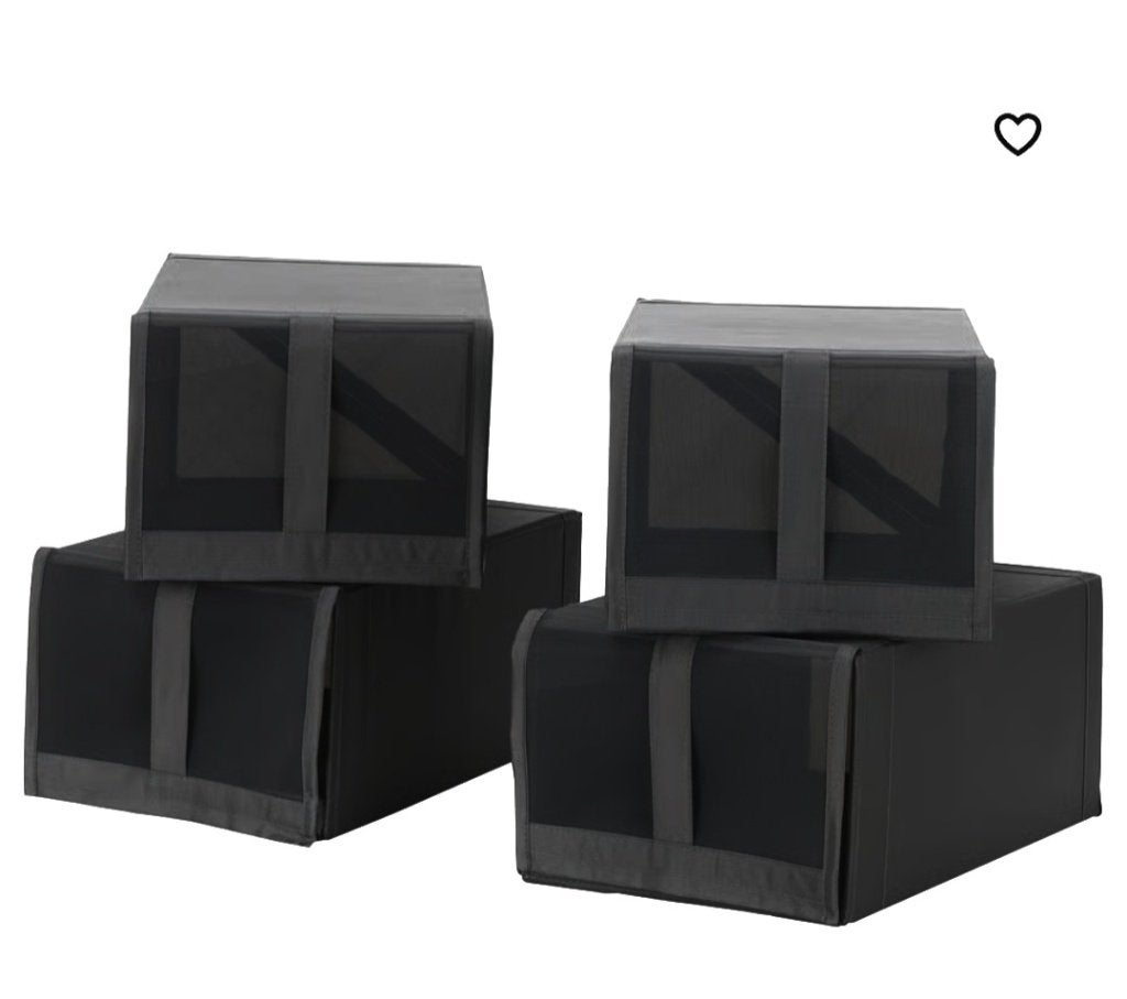 8x Ikea Skubb zwarte schoenen opbergbox (alleen ophalen!), Ophalen, Zo goed als nieuw