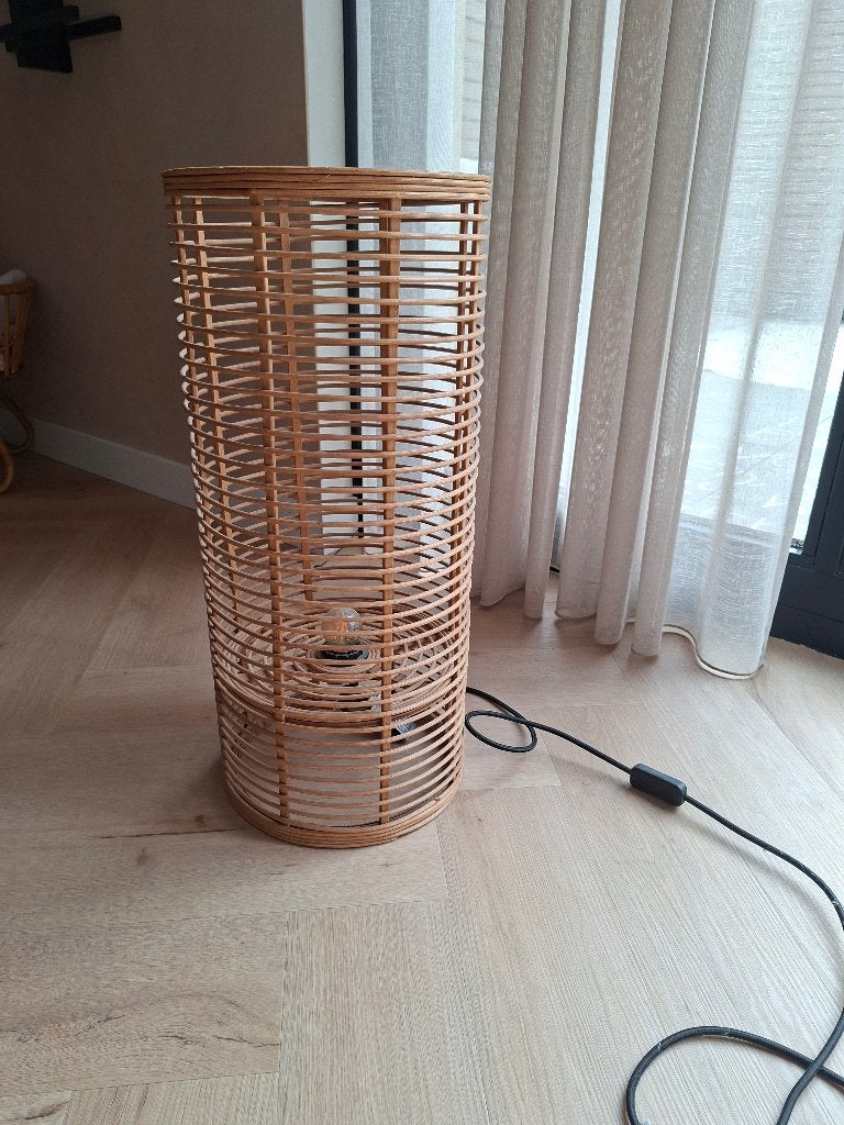 Staande lamp 60cm, Huis en Inrichting, Lampen | Vloerlampen, Ophalen, Zo goed als nieuw, Hout, Minder dan 100 cm