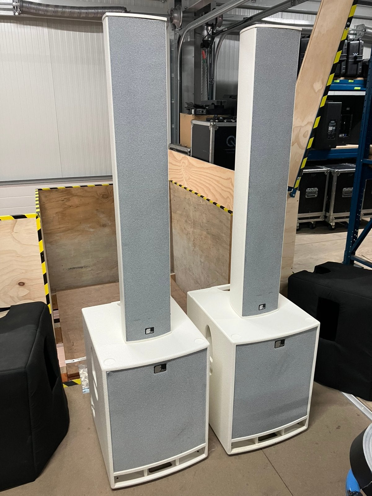 Fohhn set WIT LX501 + XSP-3 subs, Gebruikt, Subwoofer, 120 watt of meer, Ophalen