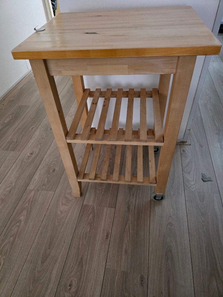 keuken blok hout trolley, Ophalen, Gebruikt, 50 tot 100 cm, Minder dan 100 cm
