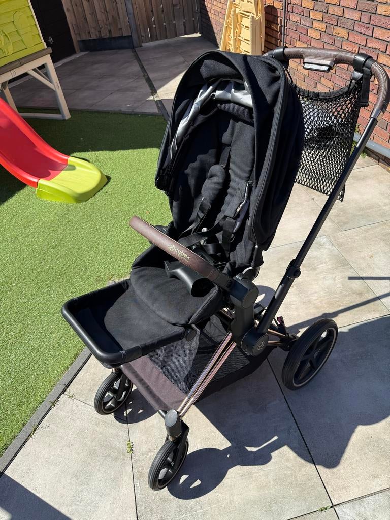 Cybex Priam Rosé Goud Combiwagen met 2 Autostoelen, Gebruikt, Combiwagen, Met autostoeltje, Ophalen