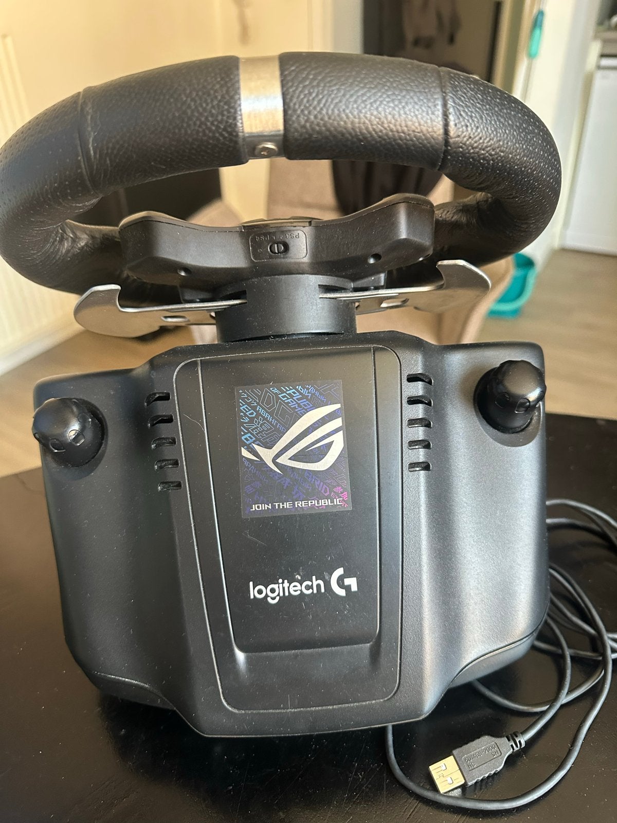 Logitech G29 racestuur, pedalen, shifter en Thrustmaster joy, Ophalen, Racestuur, Gebruikt, Force feedback