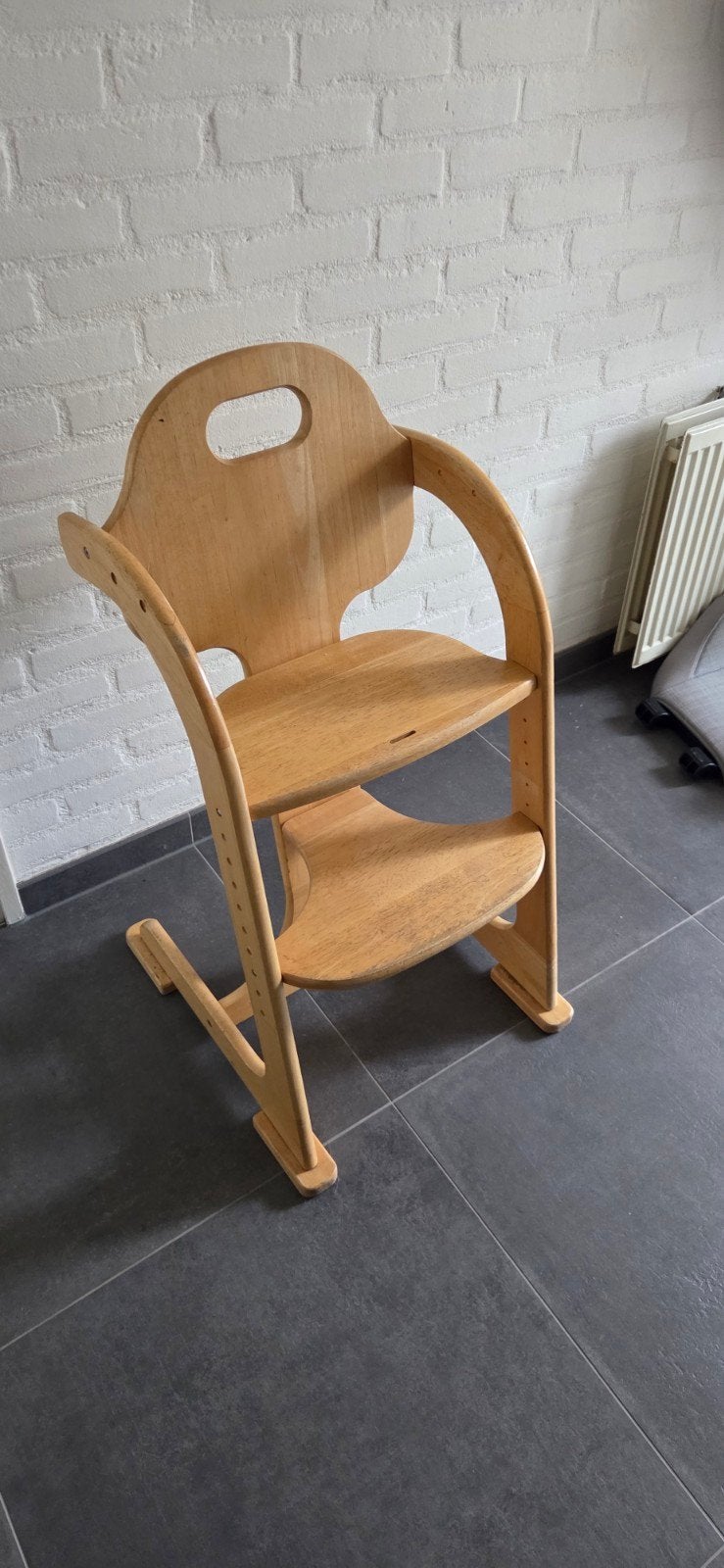 Tiamo Meegroeistoel - Houten Kinderstoel, Ophalen, Gebruikt, Meegroeistoel, Gordel(s)