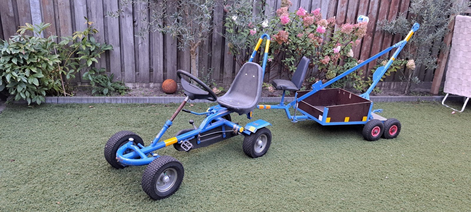 Mini Mammoet skelter met aanhanger., Ophalen, Gebruikt, Mammoet, Met kar of aanhanger