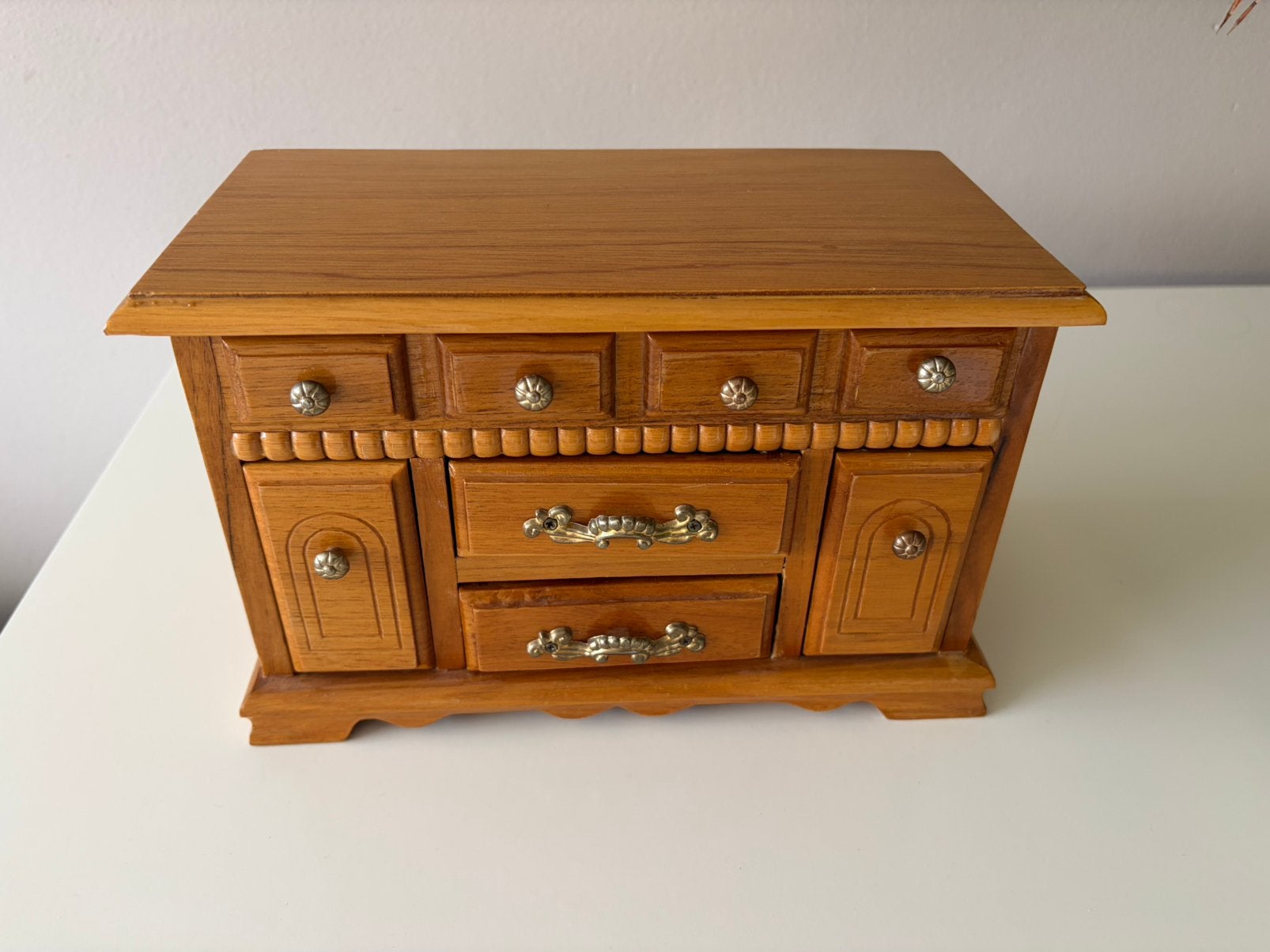 Vintage Houten Sieradendoos Dressoir INCLUSIEF Sieraden, Antiek en Kunst, Ophalen of Verzenden