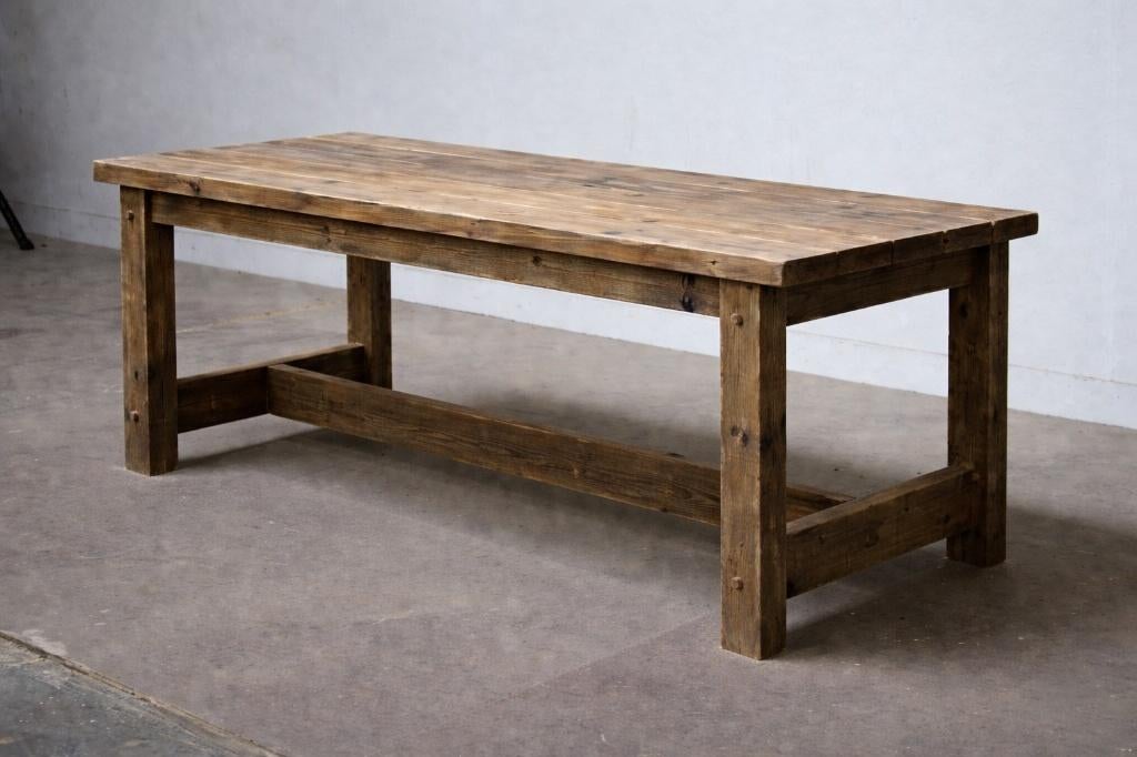 Lange houten tafel xxl Ferro 300 cm, Huis en Inrichting, Tafels | Eettafels, Vijf personen of meer, Rechthoekig, Overige houtsoorten