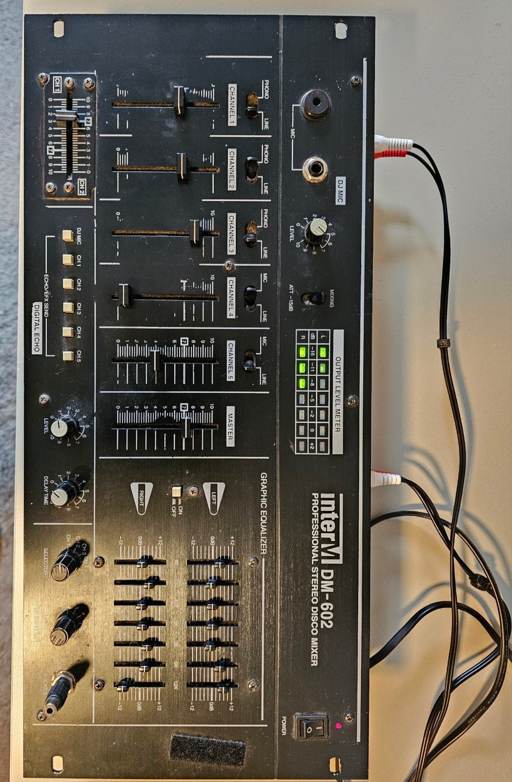 InterM DM-602 Professionele Stereo Disco Mixer, Ophalen, Gebruikt, 5 tot 10 kanalen, Microfooningang