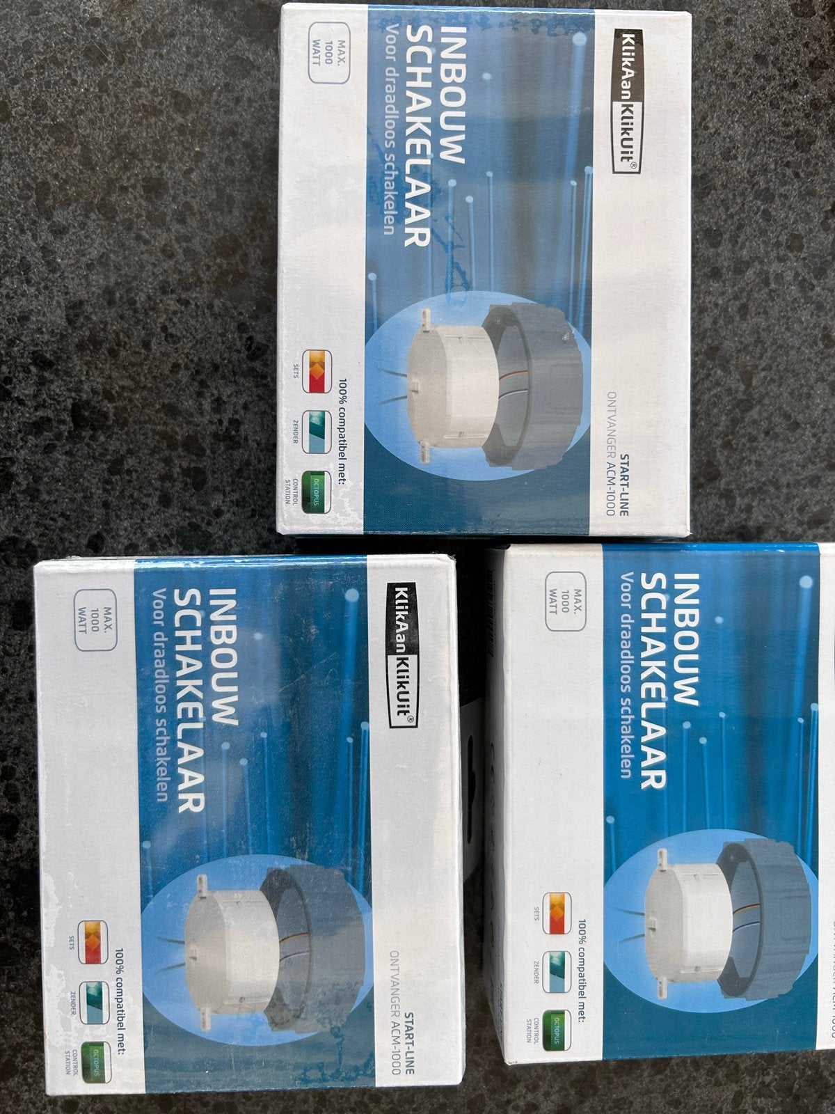 3x KlikAanKlikUit Inbouwschakelaar ACM-1000, Ophalen of Verzenden, Nieuw, Schakelaar