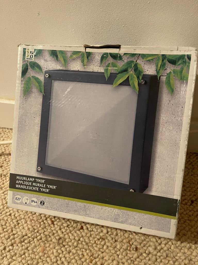 Muur buitenlamp 'Ymir' - Intratuin - Zwart, Tuin en Terras, Buitenverlichting, Minder dan 50 watt, Wandlamp, Nieuw, Ophalen of Verzenden