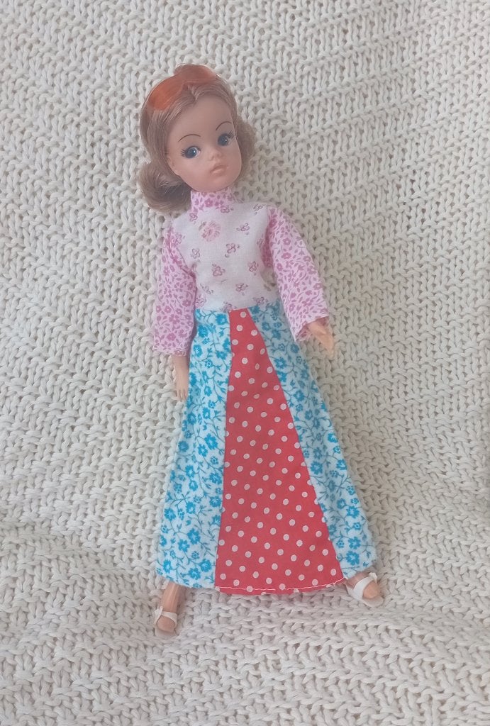 Mooie jurk voor Sindy Barbie Fleur Tressy Tammy Petra, Verzenden, Gebruikt, Pop