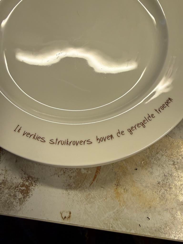 Decoratieve borden met unieke teksten, Antiek en Kunst, Ophalen