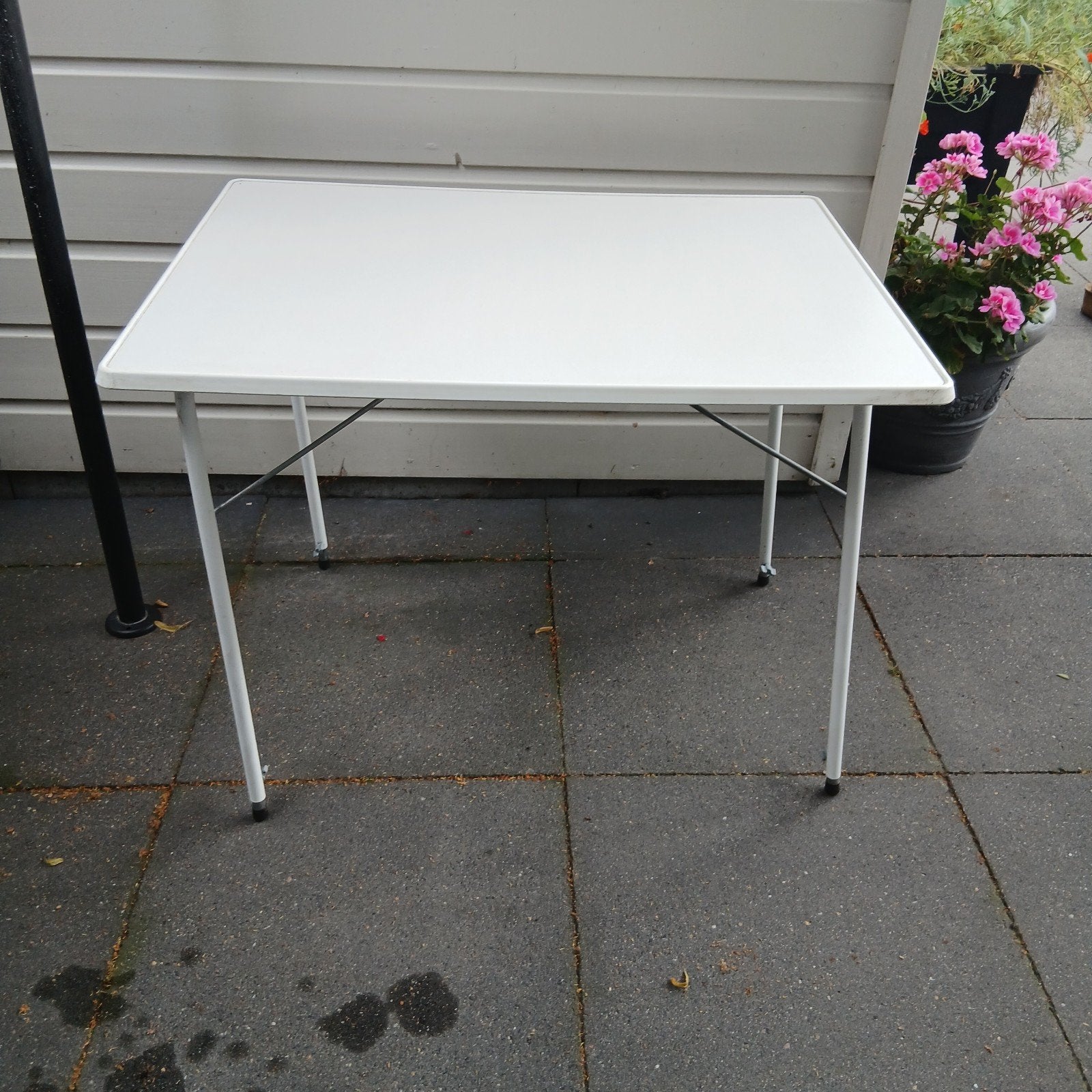 Campingtafel Hoogteverstelbaar - 80x60 cm, Caravans en Kamperen, Kampeermeubelen, Ophalen, Gebruikt, Campingtafel