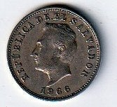 5  cent  1966  El Salvador. km. 134  ( 0,30 euro ), Ophalen of Verzenden, Noord-Amerika, Losse munt