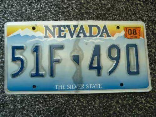 Kentekenplaat licenseplate Nevada relief 2 USA, Verzenden, Gebruikt, Auto's
