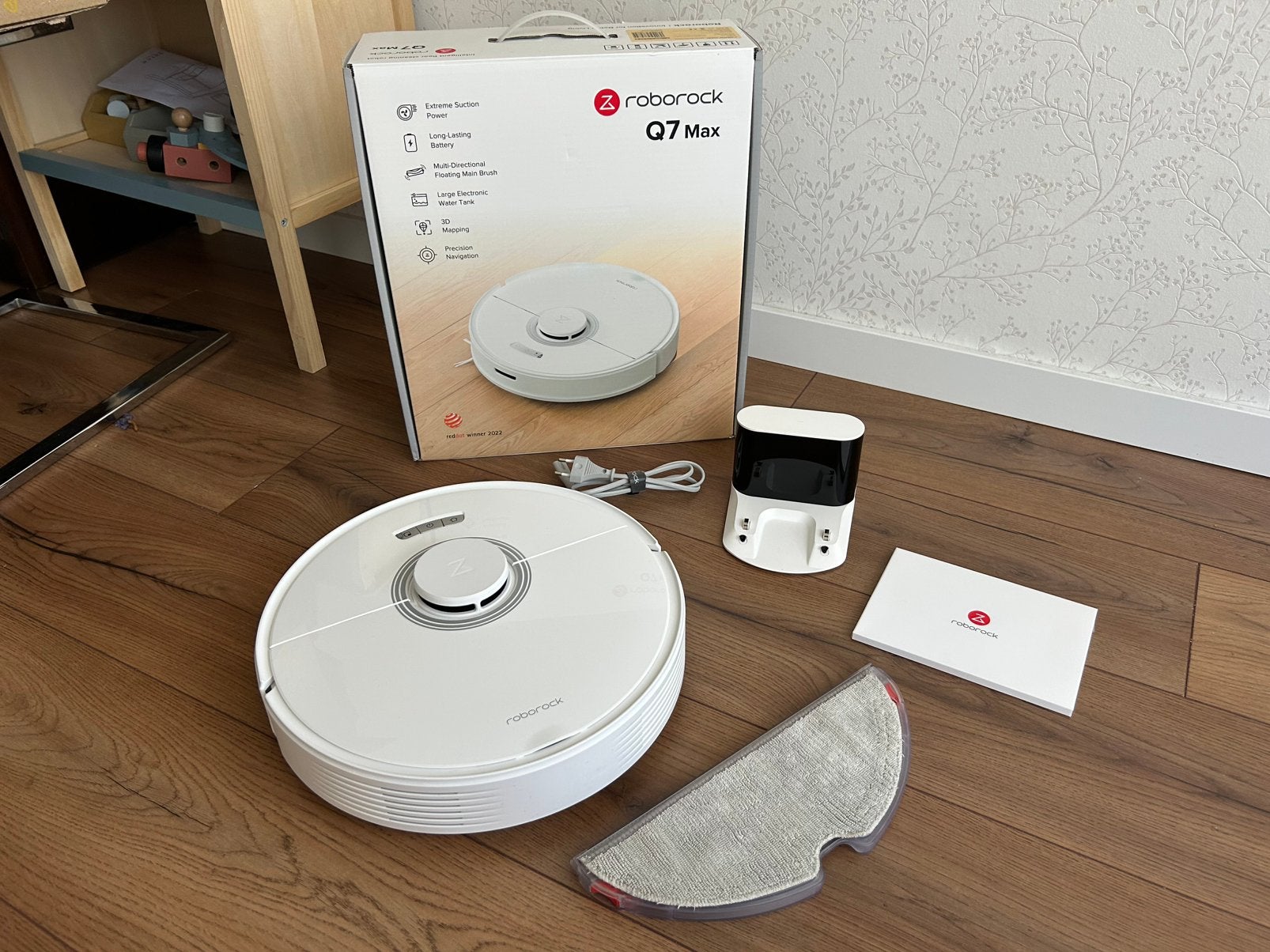 Roborock Q7 Max Robotstofzuiger & Dweil (Wit), Ophalen, Overige merken, Dweilfunctie, Zo goed als nieuw