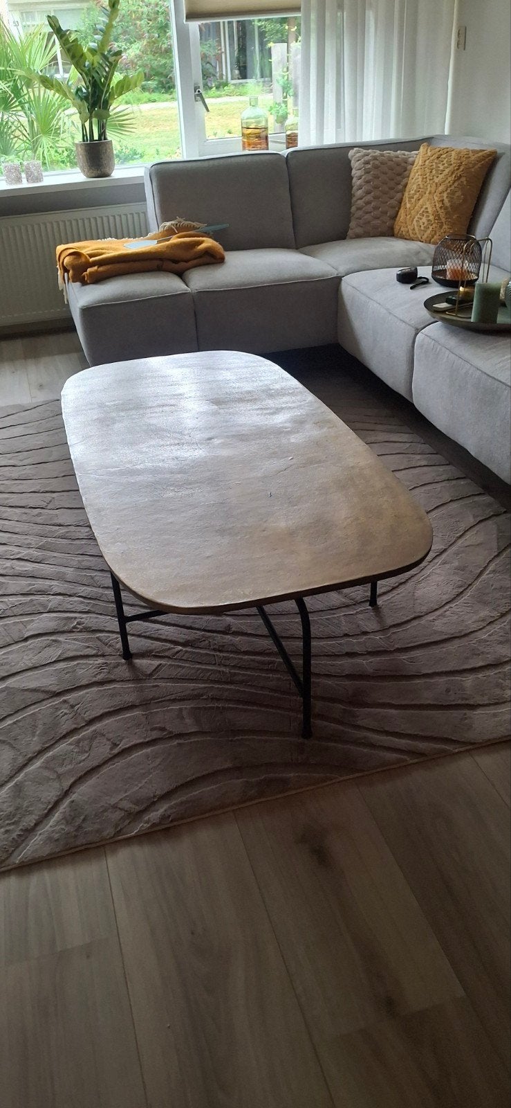 Mooie robuuste salontafel - 140x70x37 cm, Huis en Inrichting, Tafels | Salontafels, Ophalen of Verzenden