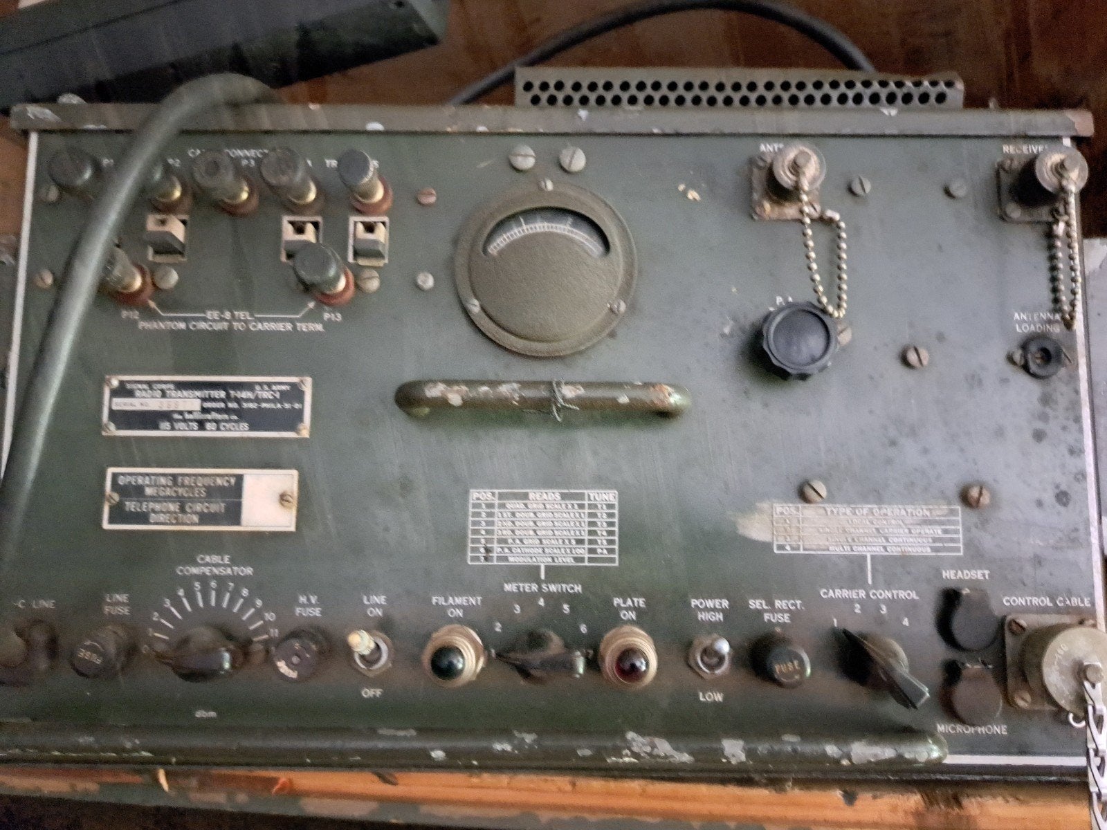 Originele US Army Radio Transmitter T-14H/TRC-1 (Hallicrafte, Ophalen, Amerika, X, Landmacht