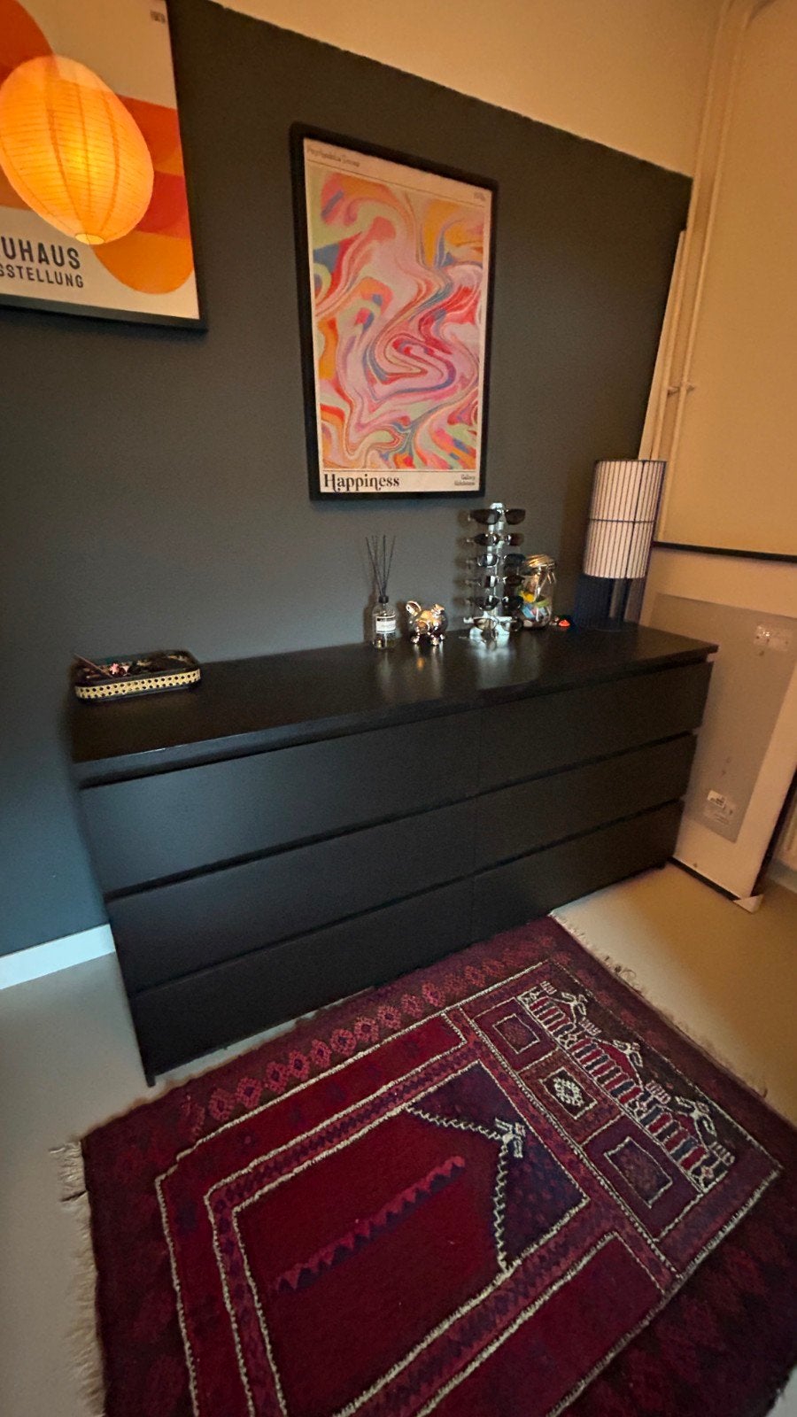 MALM Ladekast met 6 lades, zwartbruin, 160x78 cm, Ophalen, Gebruikt, 5 laden of meer, 150 tot 200 cm