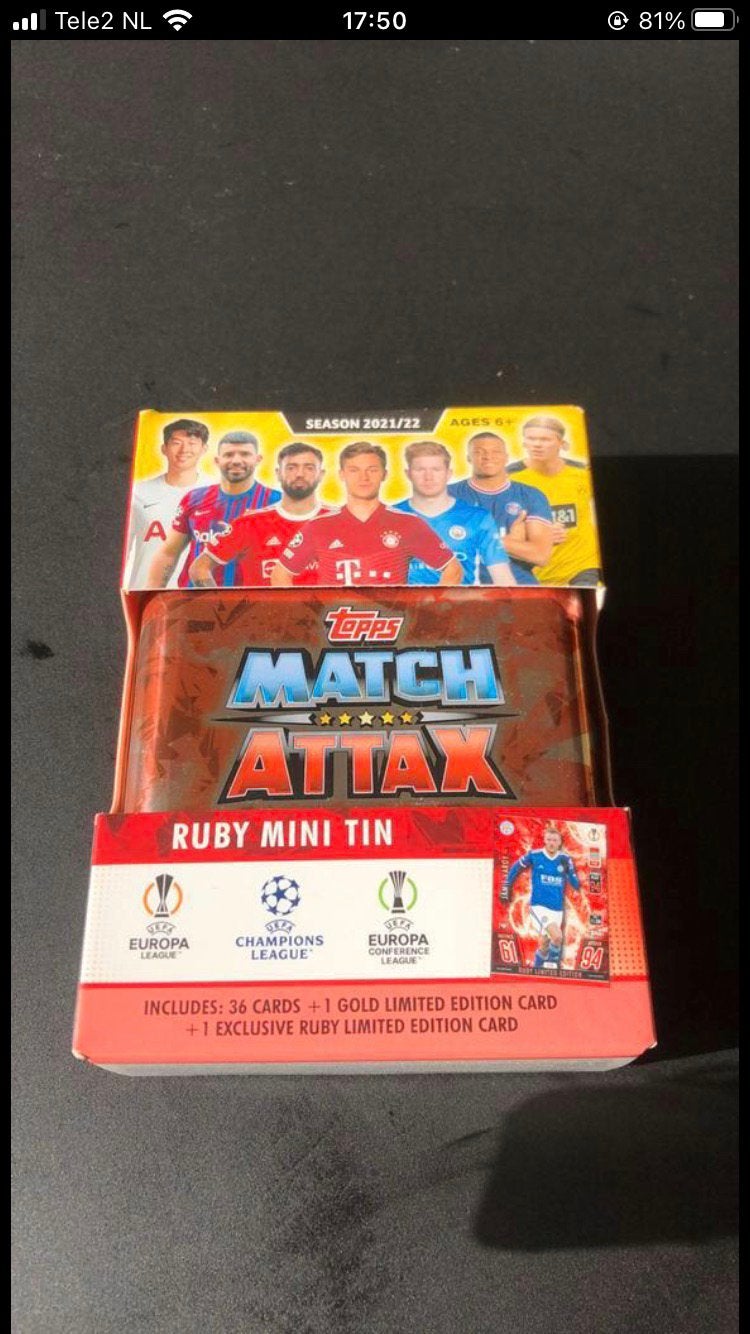 Panini topps match attax ruby, Ophalen of Verzenden, Zo goed als nieuw, Buitenlandse clubs, Spelerskaart