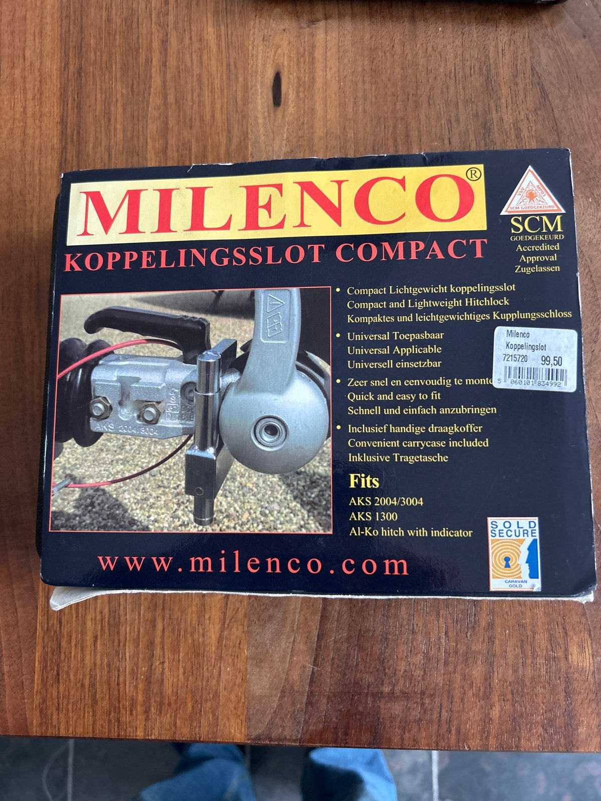 Milenco Compact Koppelslot SCM Goedgekeurd, Ophalen of Verzenden, Zo goed als nieuw