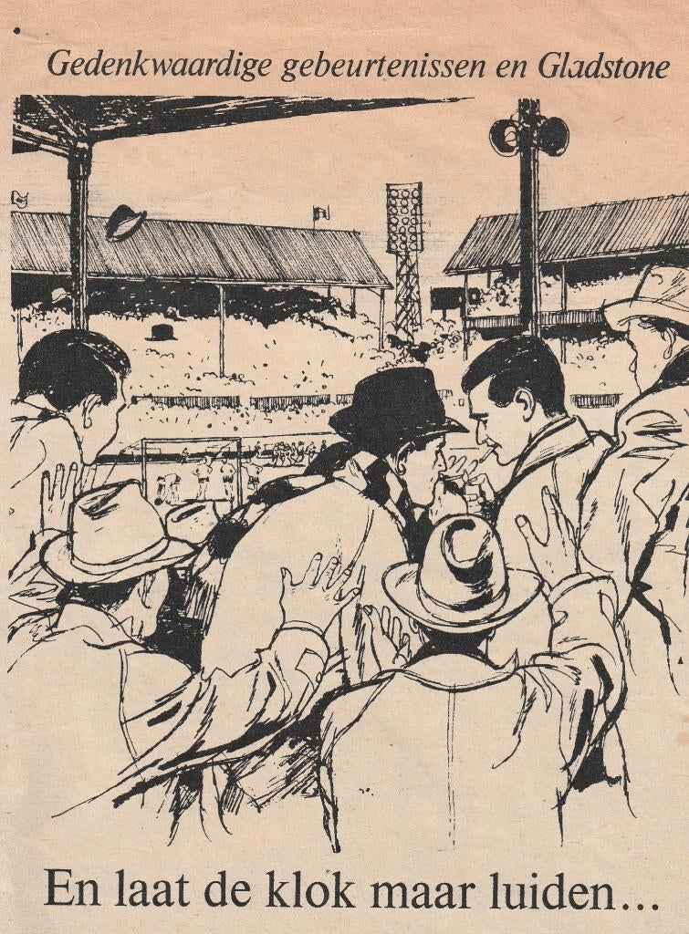 Retro reclame 1962 Gladstone sigaretten voetbalstadion, Verzamelen, Verzenden, Overige typen