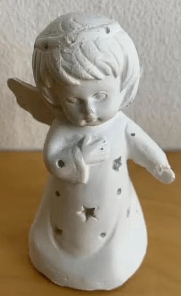 Beeldje kerstengel, engel, engeltje, met verlichting in jurk, Ophalen of Verzenden, Nieuw