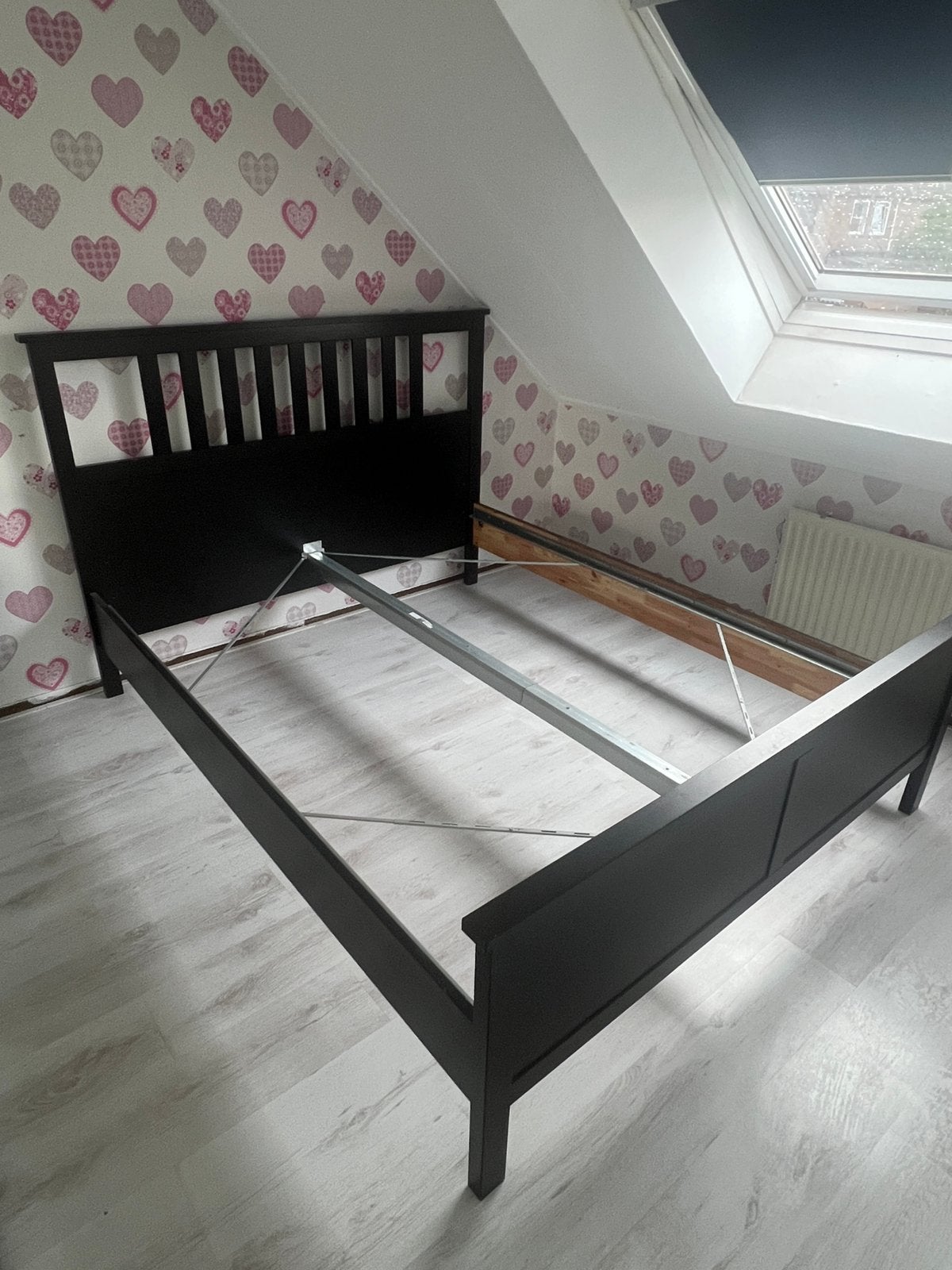 Ikea Hemnes bedfarme 160x200, Ophalen, Gebruikt, 100 cm of meer, Lattenbodem