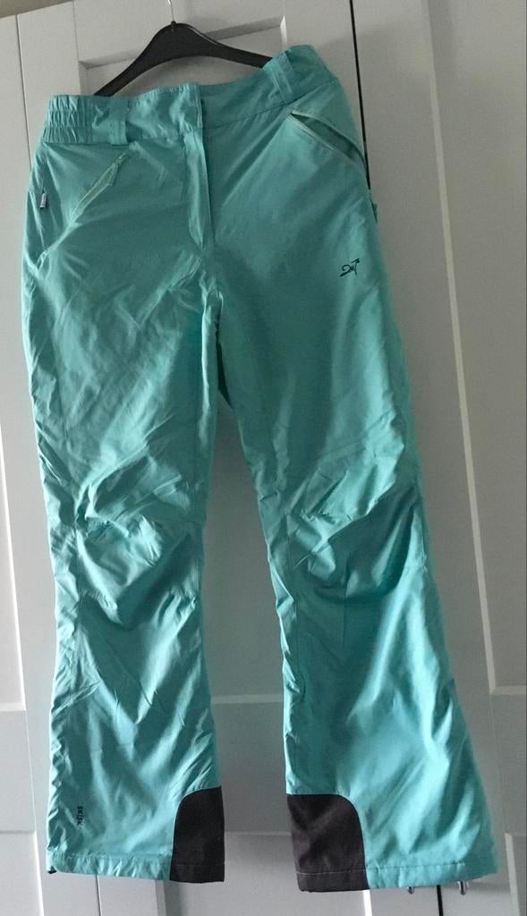 Aquablauwe dames skibroek, Kleding | Dames, Wintersportkleding, Ophalen of Verzenden, Zo goed als nieuw, Maat 42/44 (L), Broek