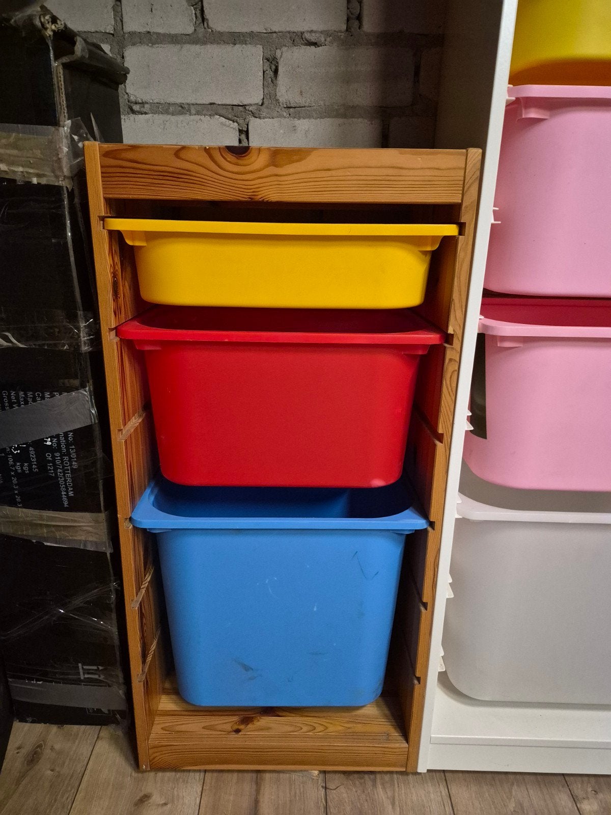 IKEA Trofast grenen met 3 bakken (geel, rood, blauw), Ophalen, Gebruikt, Overige typen