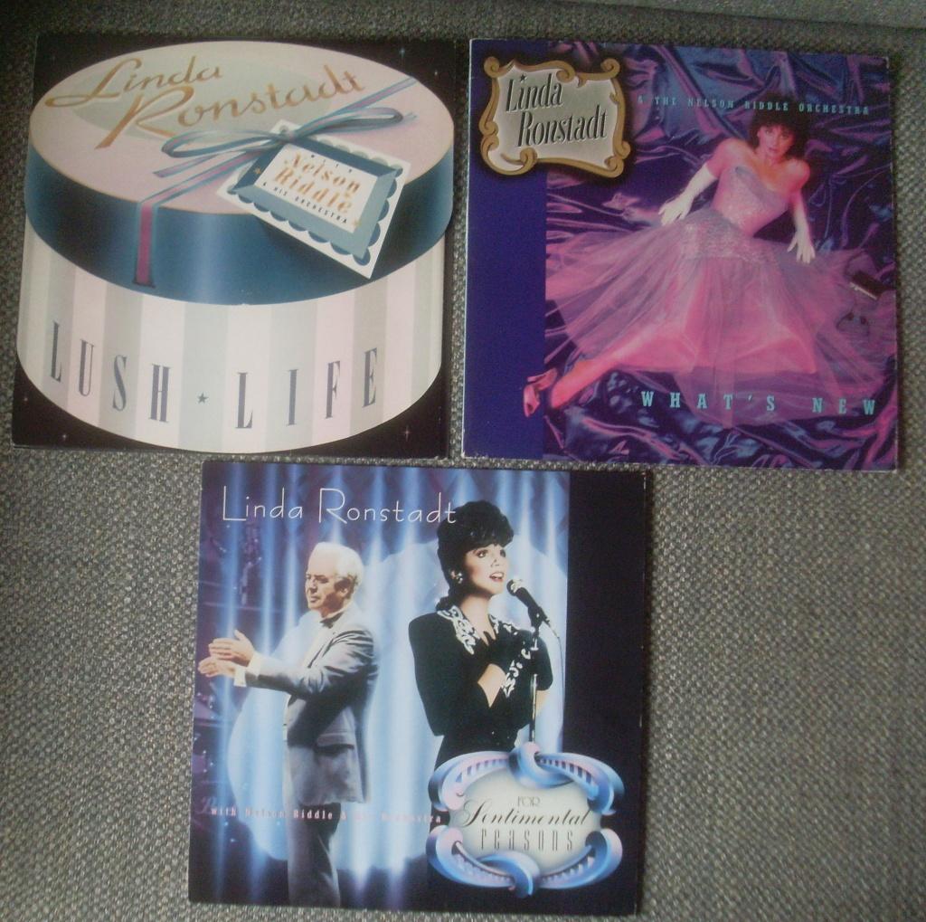 Linda Ronstadt + Nelson Riddle and his orchestra - 3 LP's, 1980 - 1989, Ophalen of Verzenden, Zo goed als nieuw, 12 inch