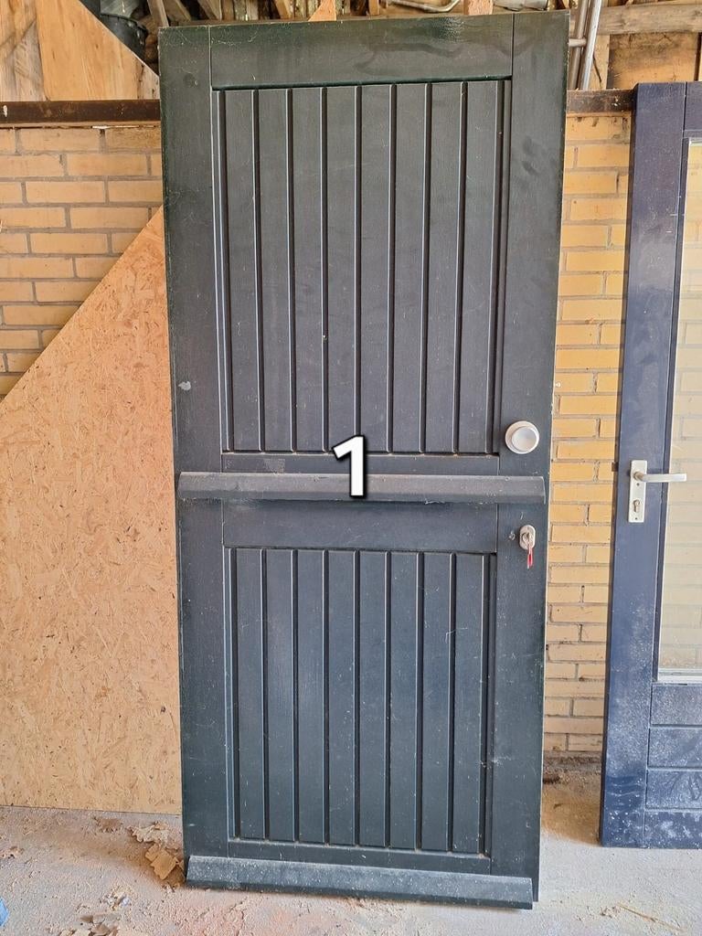 4x hardhouten deuren, Doe-het-zelf en Verbouw, Deuren en Horren, Ophalen, Hout, Binnendeur, 200 tot 215 cm