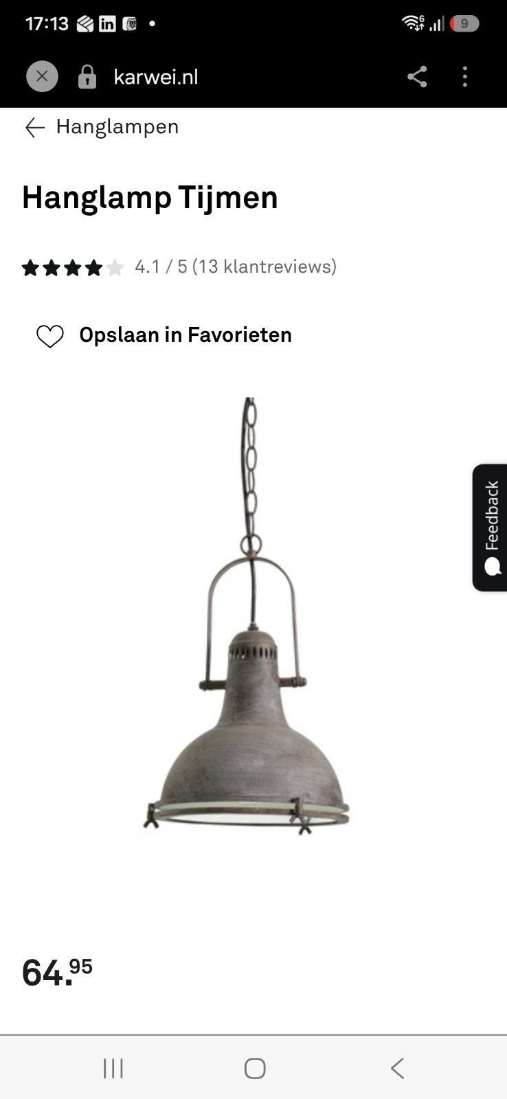 Hanglamp industriël, Nieuw, Metaal, Industrieel, E27 (groot)