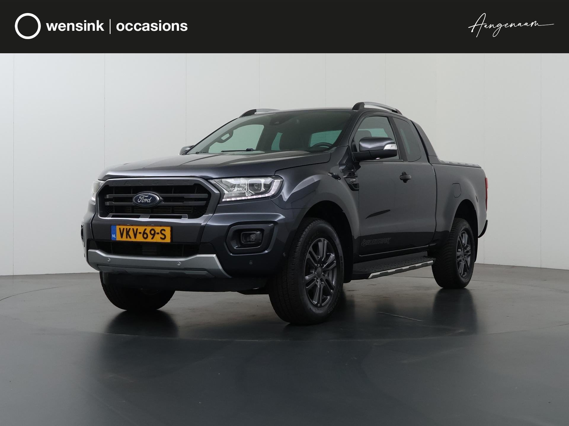 Ford Ranger 2.0 EcoBlue | Aut. | Wildtrak | 3500 KG. AHW | S, Auto's, Gebruikt, 4 cilinders, Leder en Stof, Origineel Nederlands