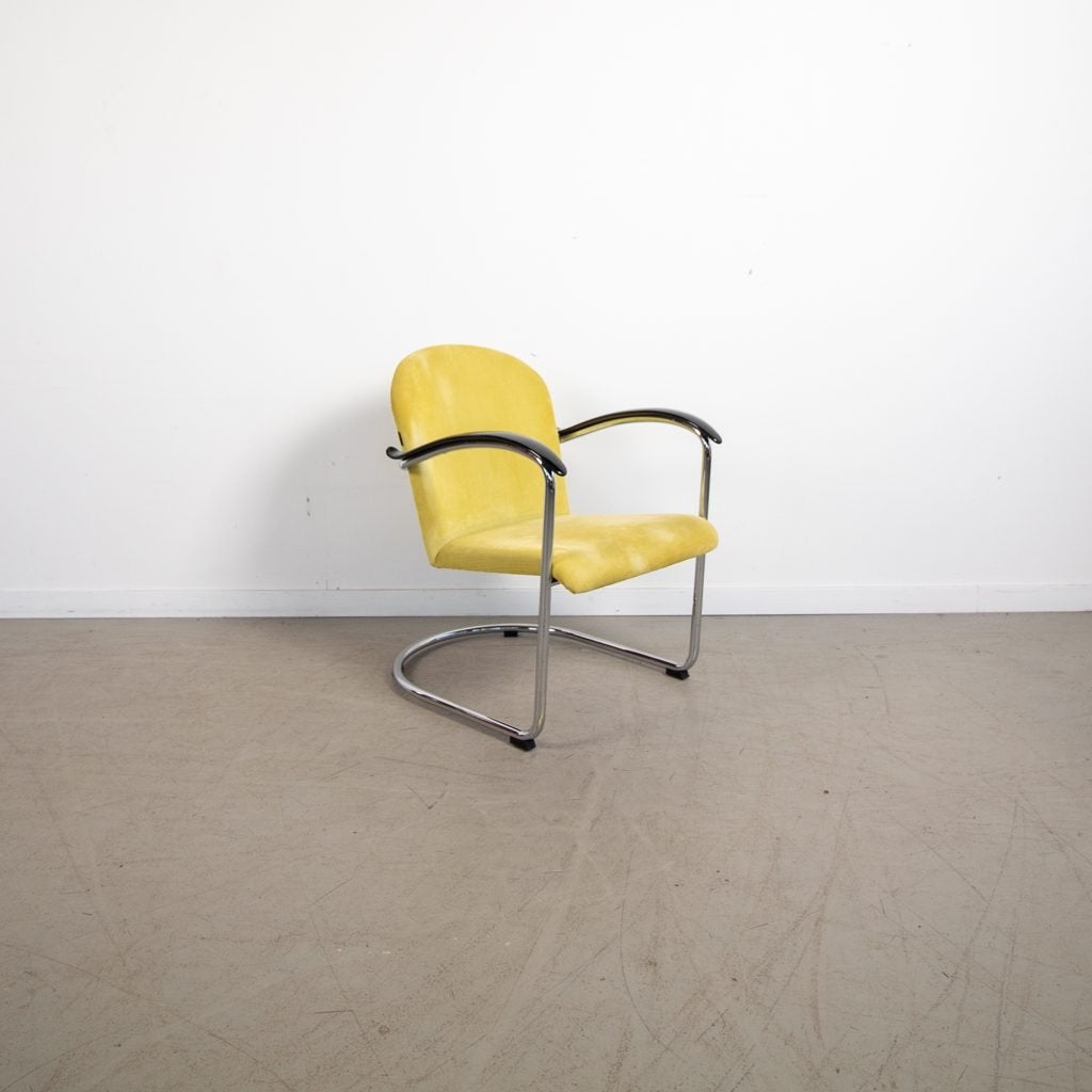 Gispen 414 Fauteuil Geel Stof, Niet ingevuld, Zo goed als nieuw, Niet ingevuld, Niet ingevuld