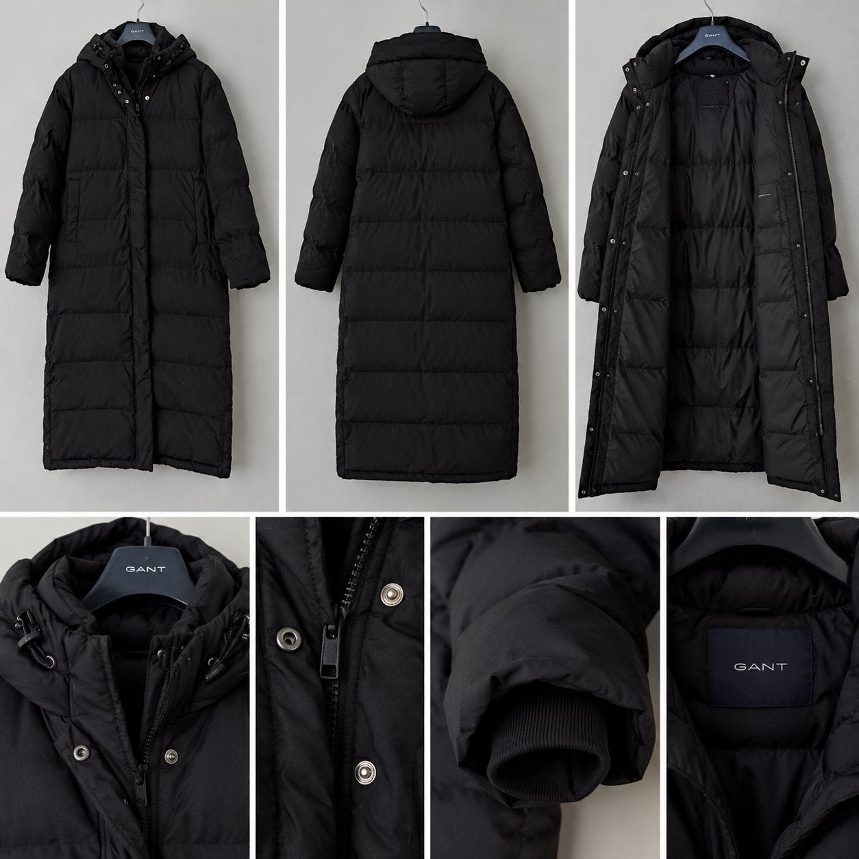 C&A lange zwarte winterjas / puffer jas met capuchon maat 40, Ophalen, Zo goed als nieuw, Maat 38/40 (M), Zwart