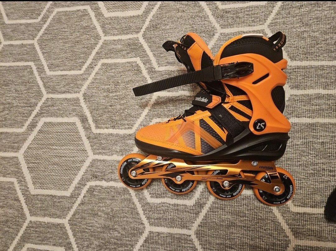 Skielers Maat 41 - Zwart en Oranje - Nieuwstaat, Zo goed als nieuw, Inline skates 4 wielen, Dames, Ophalen