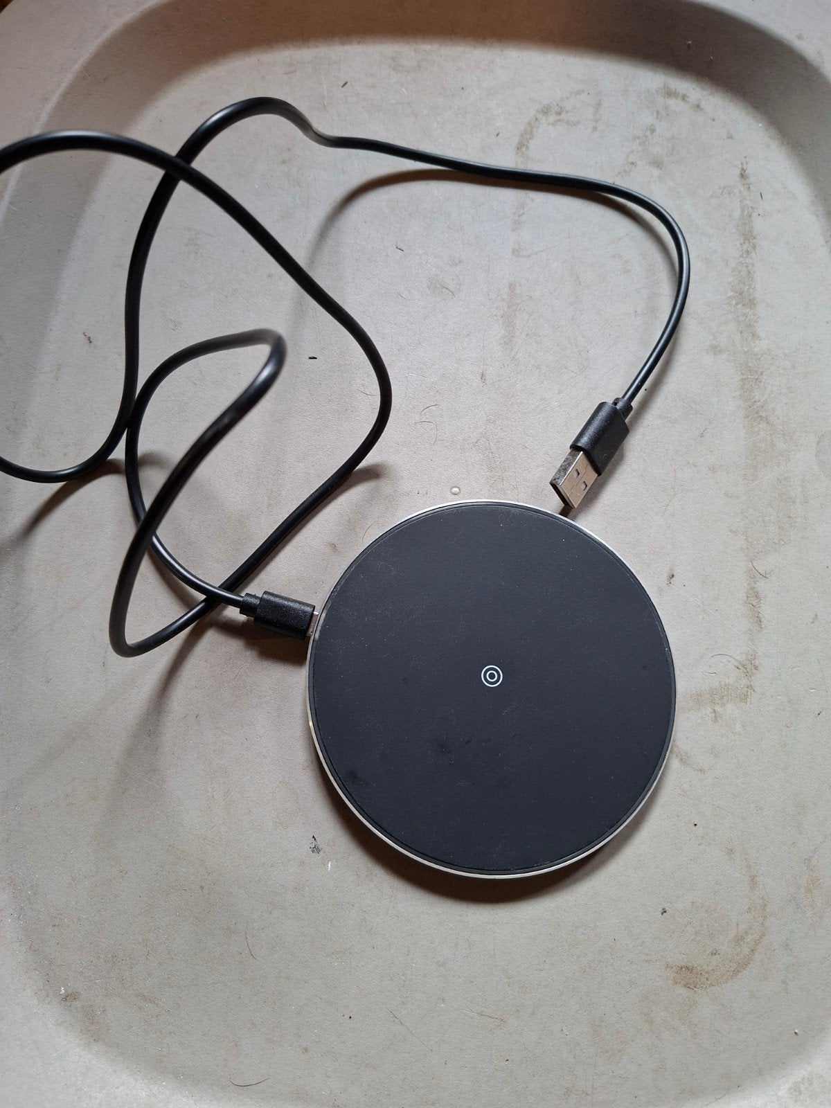 Draadloze Oplader - Disk Wireless Charger, Ophalen of Verzenden, Zo goed als nieuw, Draadloze oplader