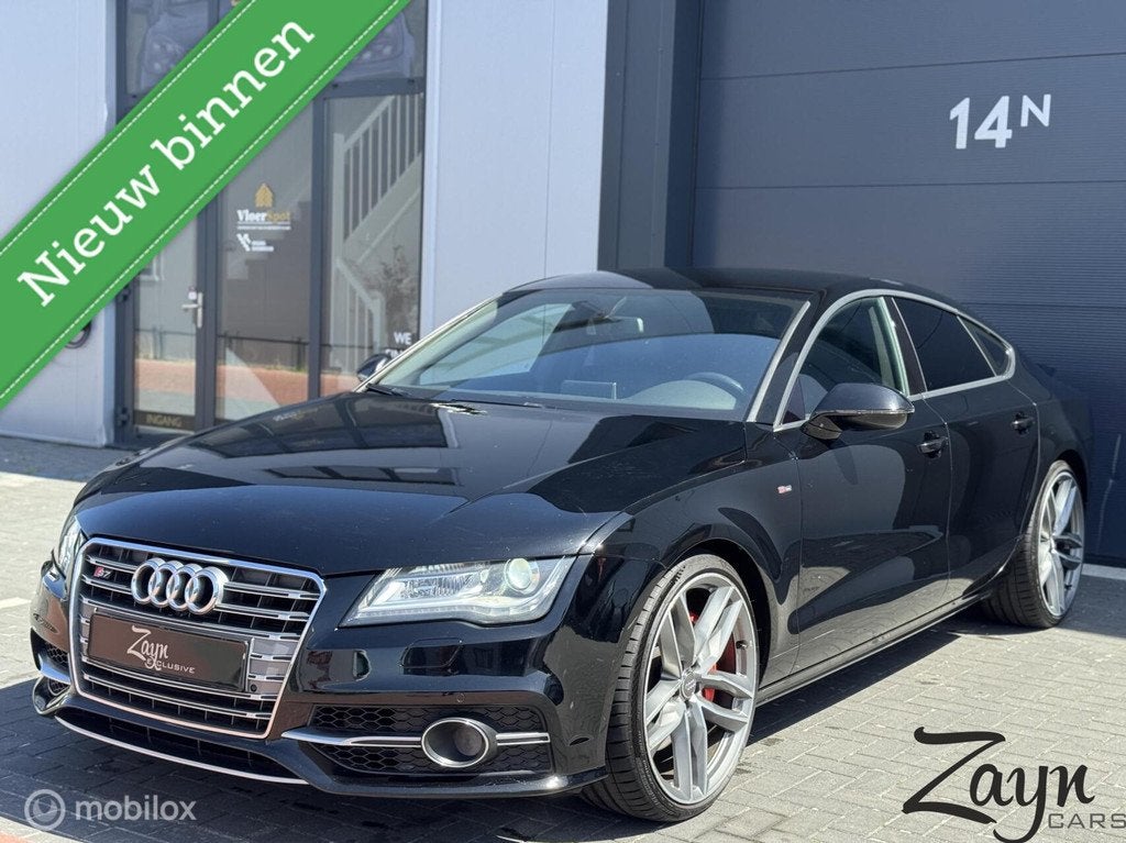 Audi A7 Sportback 3.0 TDI BiT Quattro S Edition 313PK, Euro 5, Gebruikt, 4 stoelen, Zwart