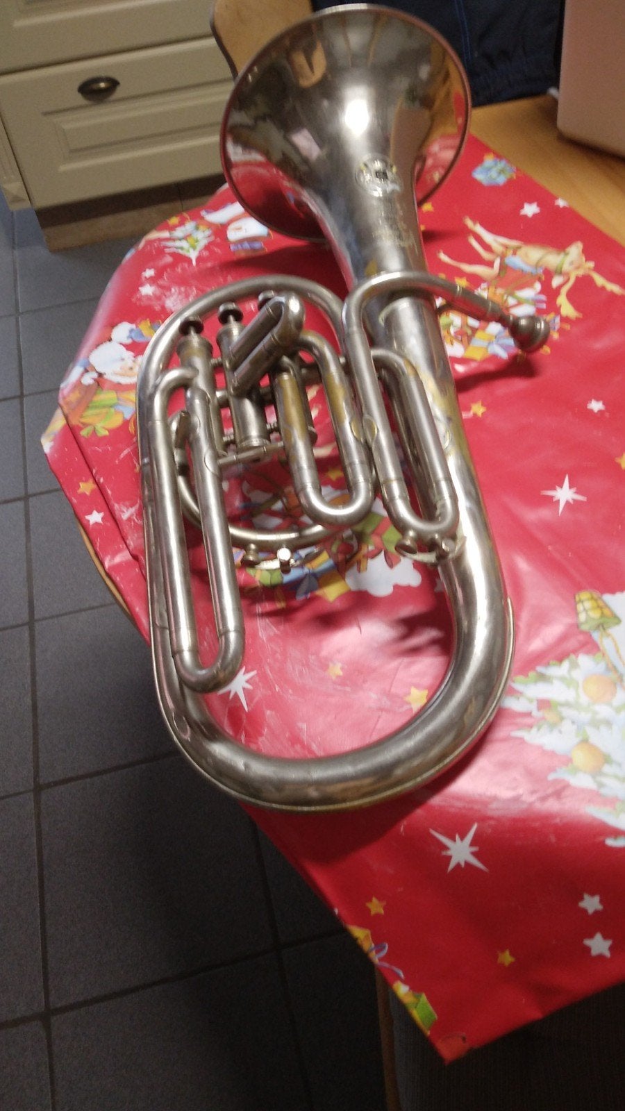 Kleine alto tuba  Belgisch, Muziek en Instrumenten, Ophalen, Gebruikt, Euphonium of Tenortuba