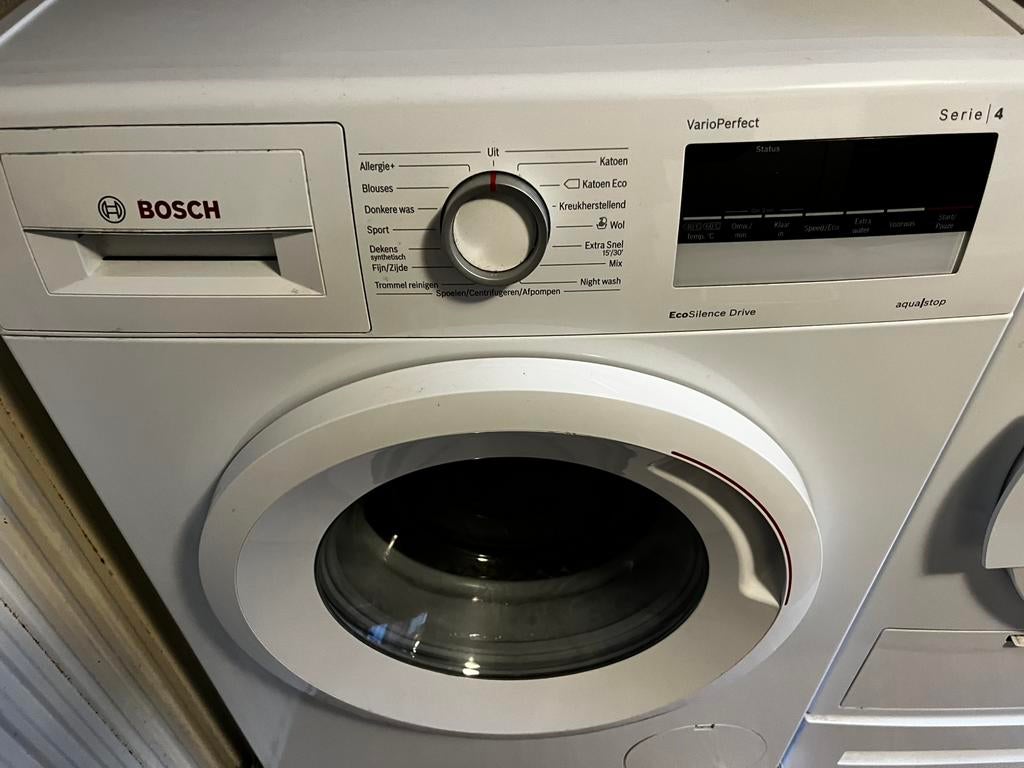 Bosch wasmichine Serie 4 VarioPerfect Eco Silence Drive, Ophalen, Gebruikt, Voorlader, 85 tot 90 cm