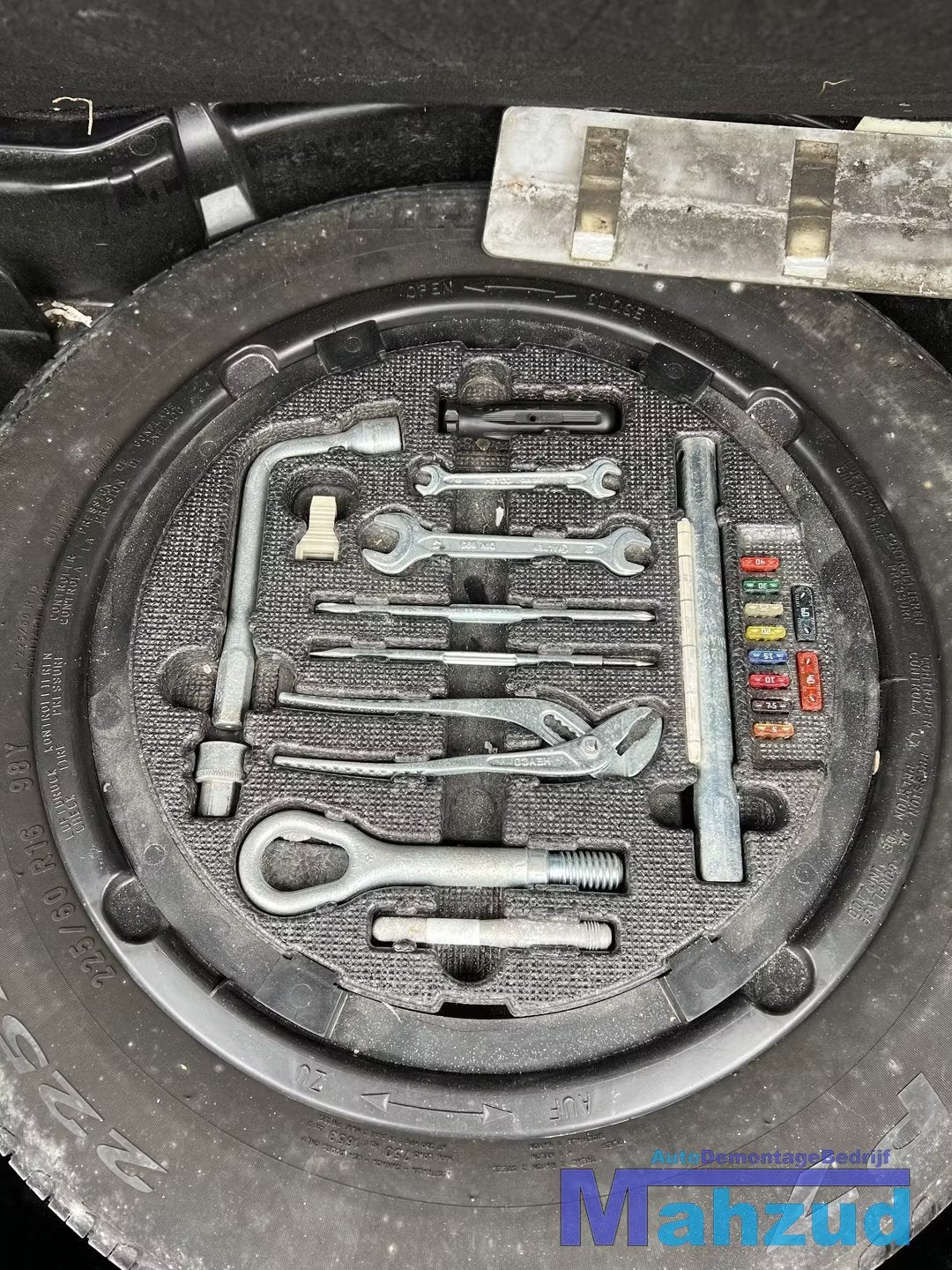 MERCEDES S KLASSE W220 TOOLBOX thuiskomer krik reservewiel, Auto-onderdelen, Gebruikt, Mercedes-Benz AG, Mercedes-Benz, Ophalen of Verzenden