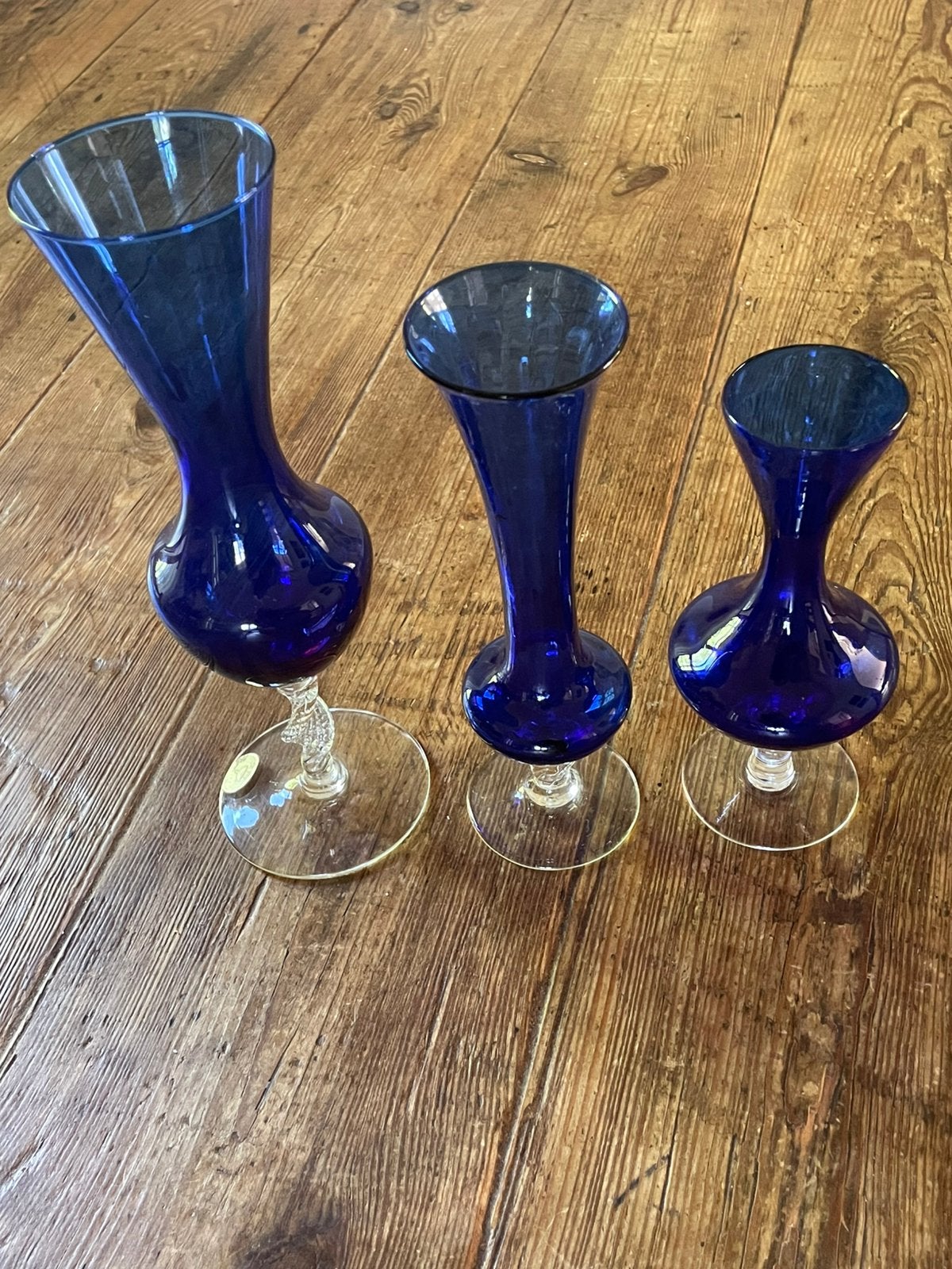 hele mooie blauwe glazen vaasjes cristal, Ophalen