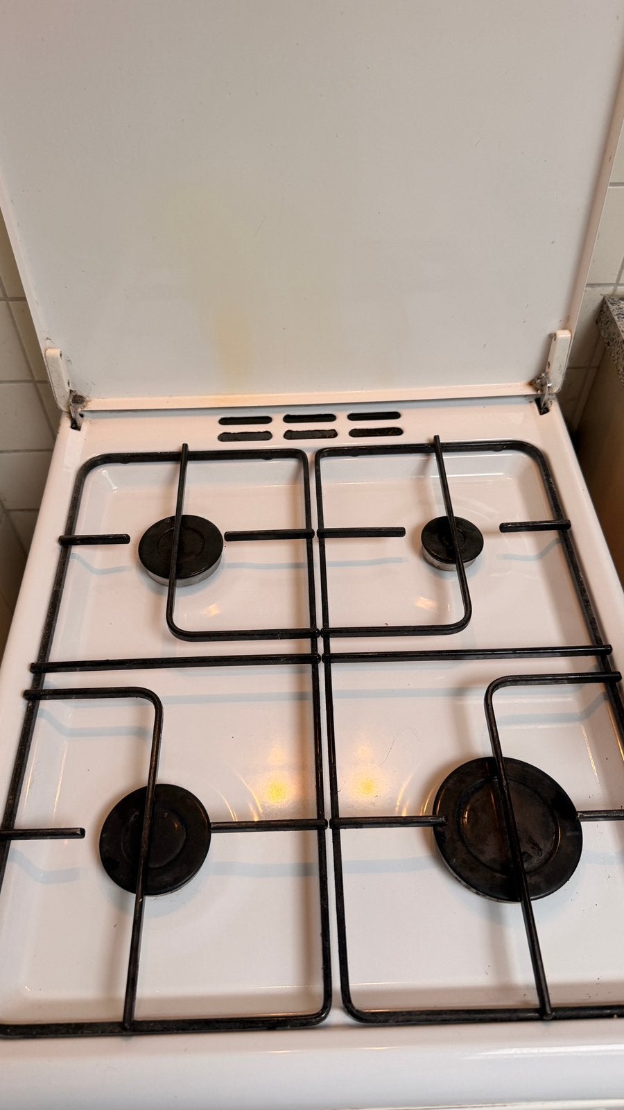 Fornuis met elektrische oven, Witgoed en Apparatuur, Fornuizen, Ophalen, 4 kookzones, Zo goed als nieuw, Gas