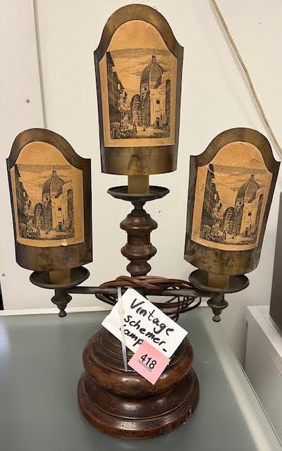 Vintage tafellamp kandelaarstijl met 3 lichtpunten, Ophalen