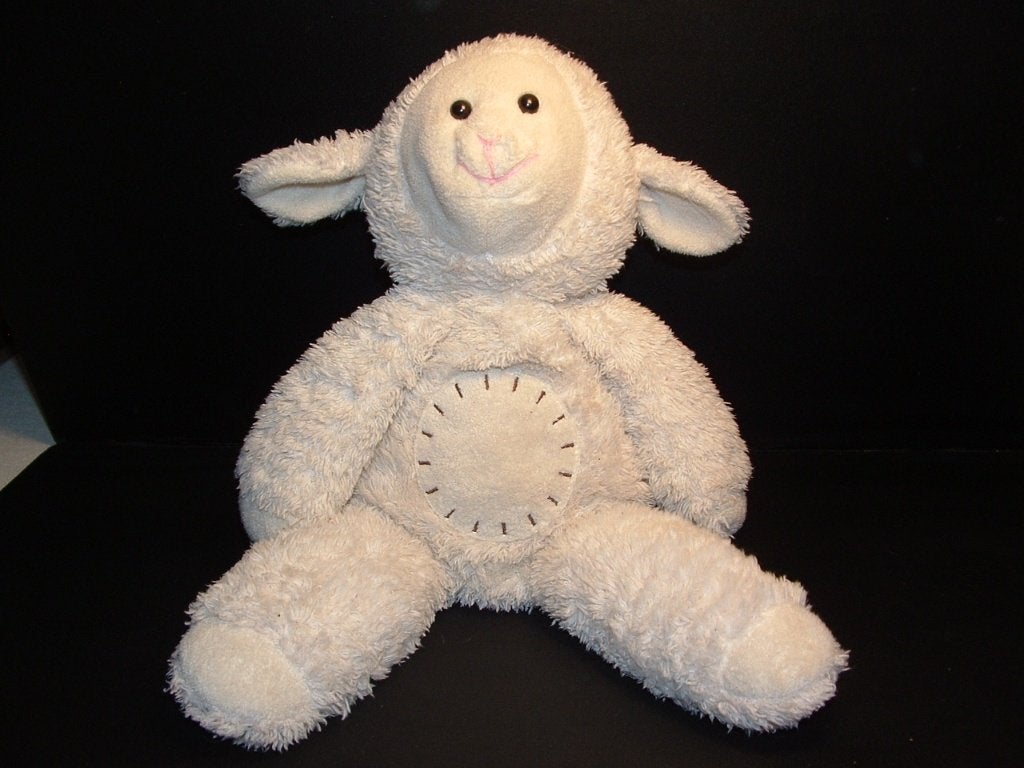 UNITOYS SCHAAP ZACHTE LANGHARIGE BADSTOF WIT MET WIT, Ophalen of Verzenden, Nieuw, Overige typen