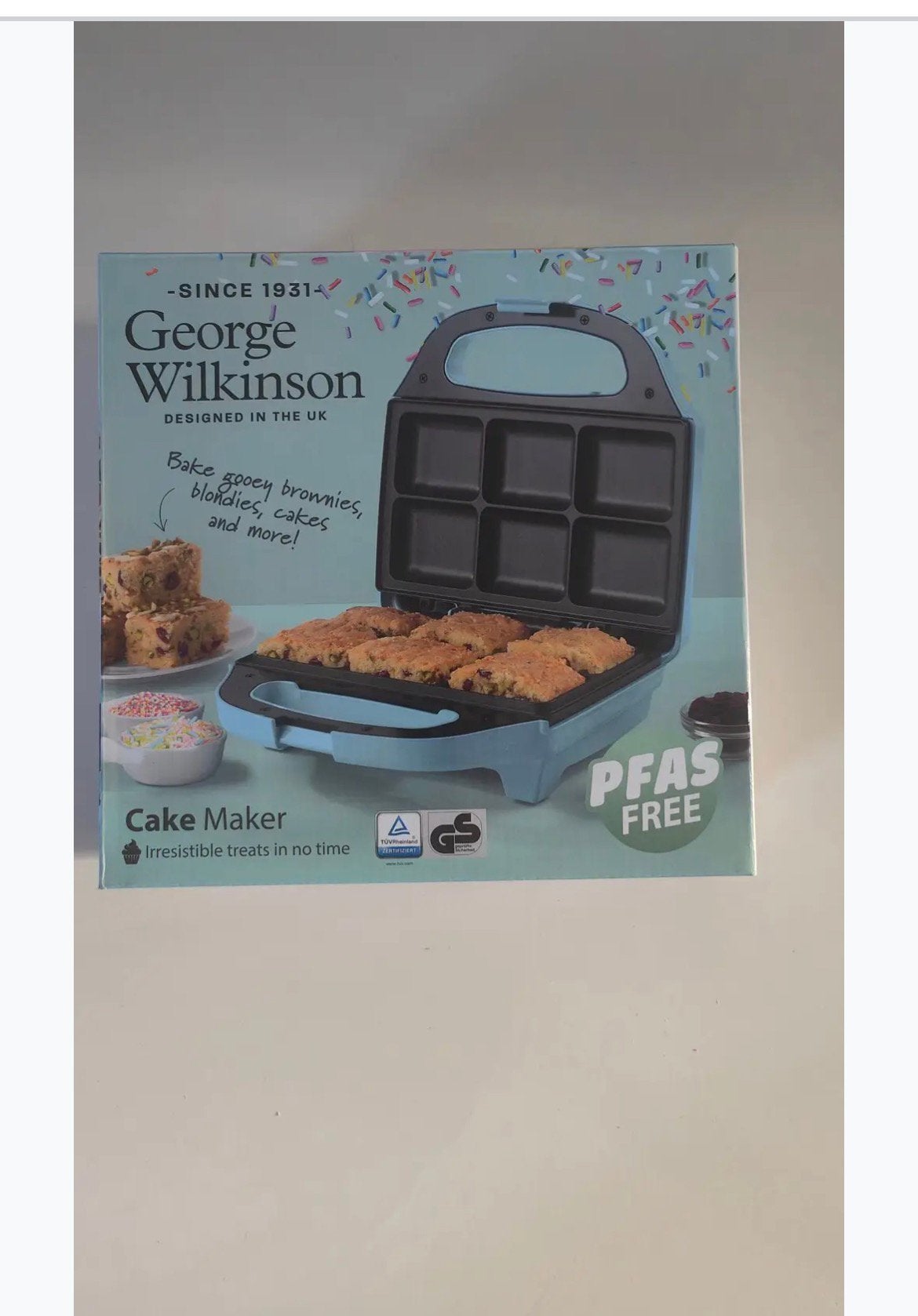 George Wilkinson cakemaker/wafelijzer pfas vrij NIEUW, Witgoed en Apparatuur, Wafelijzers, Ophalen of Verzenden, Nieuw