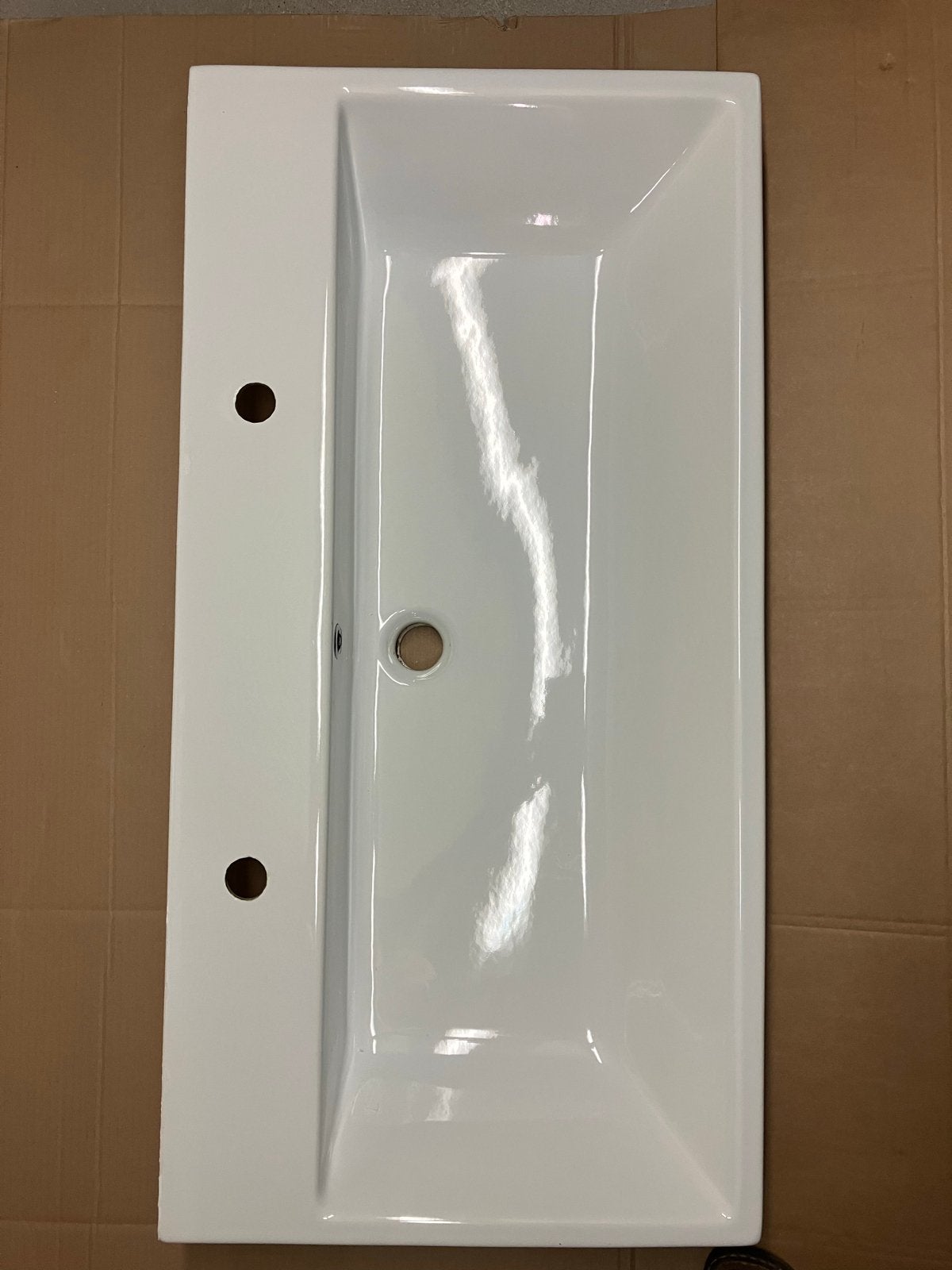 Wastafel wit 90x49,5 cm, Ophalen, Zo goed als nieuw, Wastafel