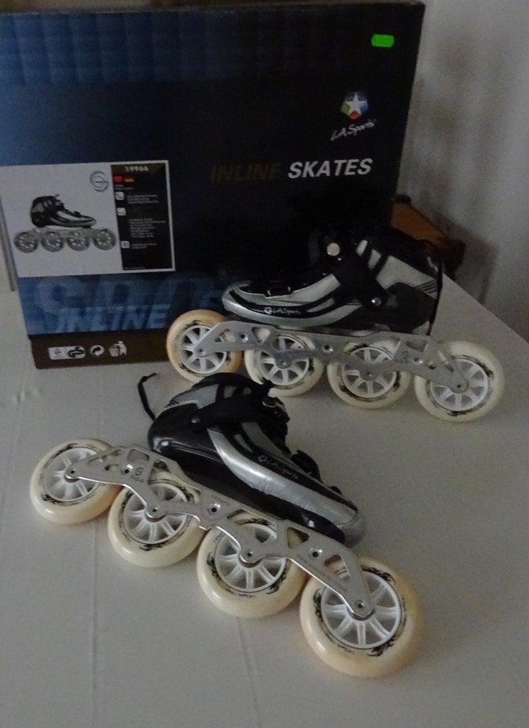 NIEUW Maat 41 LA Sports Pro Skates in zwart/grijs 19966 Prof, Overige merken, Nieuw, Ophalen of Verzenden, Inline skates 4 wielen