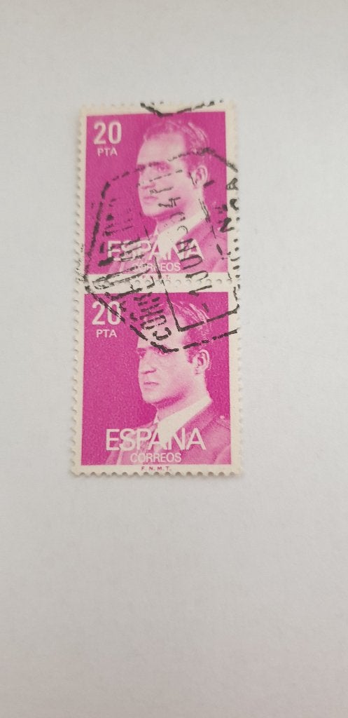6202 spanje blokje juan carlos 20pta, Verzenden