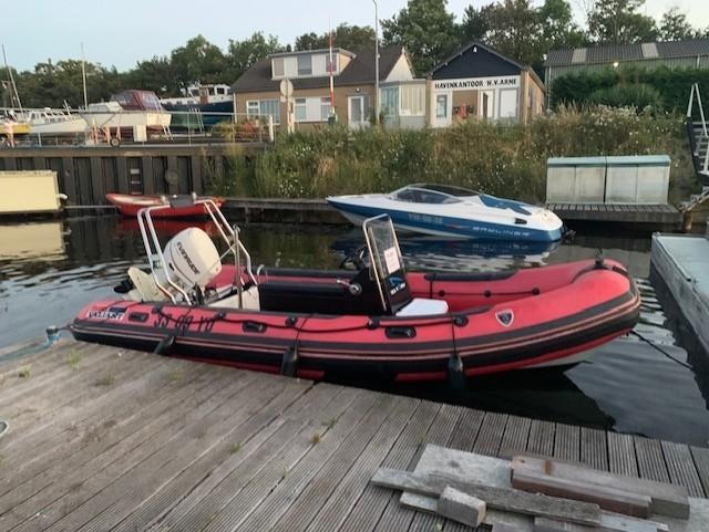 Rib Valaint 550DR met 90 PK Evinrude E-tec, VAARKLAAR, Watersport en Boten, Rubberboten, Gebruikt, Overige materialen, Ophalen